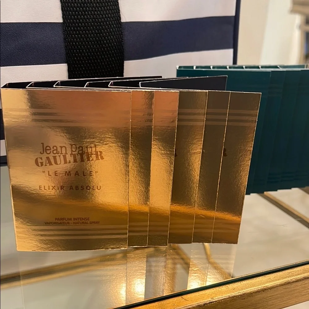Jean Paul Gaultier Navy and White Duffel Bag